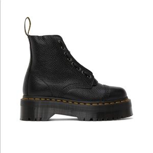 Dr. Martens leather Sinclair zip boots (zipper option detached)